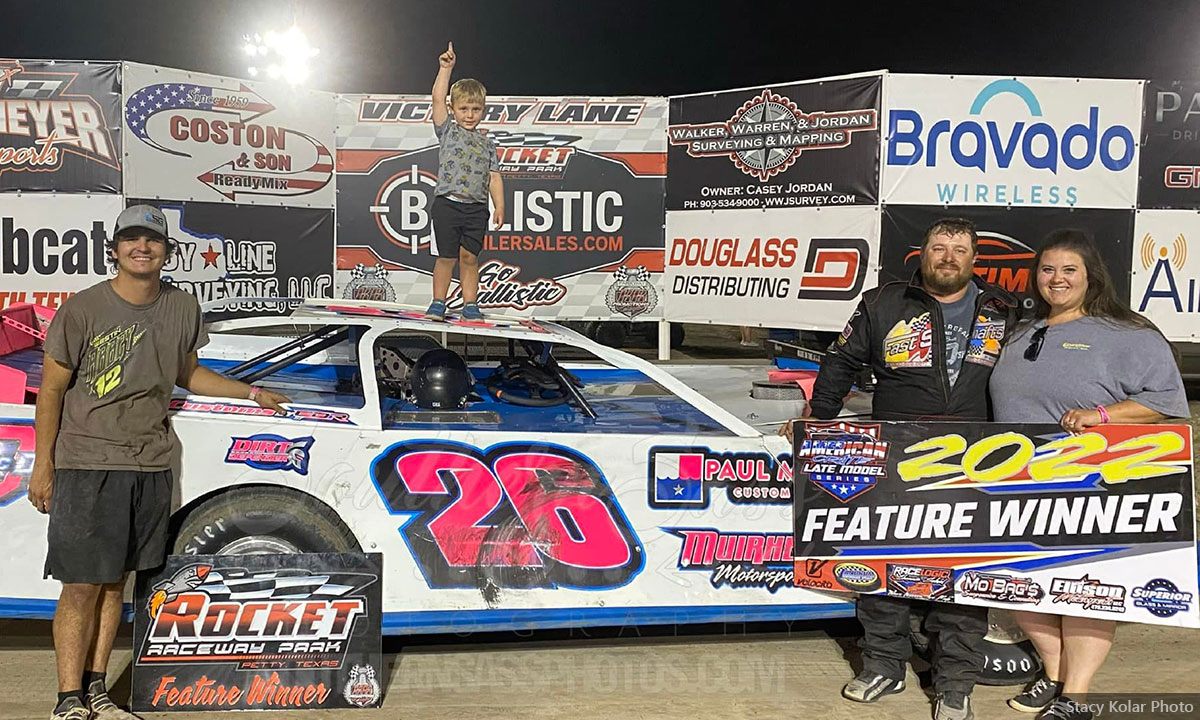Dean Abbey won the American Crate Late Model Series main event.
