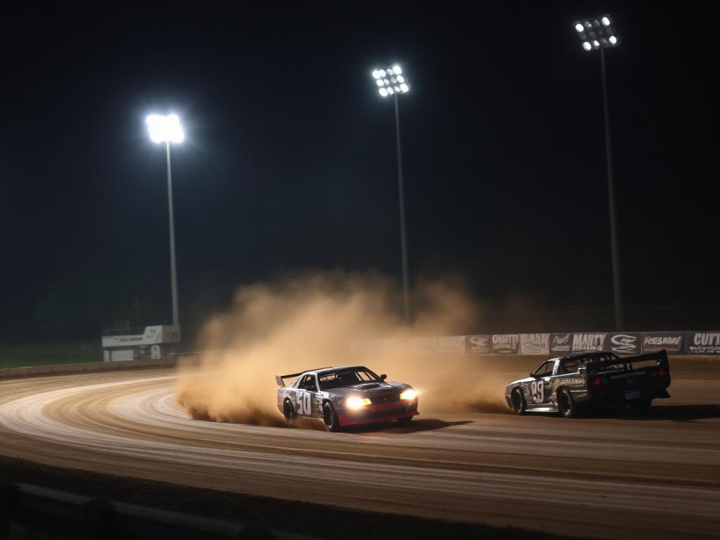 Racing action
